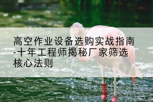 碑林剪叉式升降机厂家-高空作业设备选购实战指南-十年工程师揭秘厂家筛选核心法则