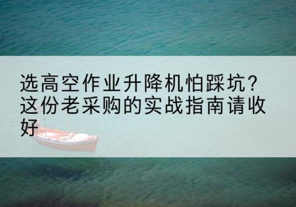 碑林高空作业升降机厂家推荐-选高空作业升降机怕踩坑？这份老采购的实战指南请收好